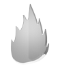 Acrylglasplatte in Feuer-Form konturgefräst <br>einseitig 4/0-farbig bedruckt