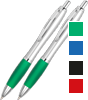 Attraktiver Kunststoff-Kugelschreiber mit beidseitigem Farbdruck (mehrfarbig 4c)