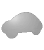Polystyrolplatte in Auto-Form konturgefräst <br>beidseitig 4/4-farbig bedruckt