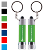 Schlüsselanhänger mit Soft-Touch Taschenlampe, beidseitig lasergraviert
