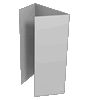 Speisekarte, gefalzt auf 14,0 cm x 29,7 cm, 6-seiter (2-bruch Fensterfalz)