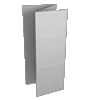Speisekarte, gefalzt auf 14,0 cm x 29,7 cm, 6-seiter (Zickzackfalz)