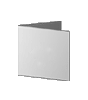 Speisekarte, gefalzt auf Quadrat 14,8 cm x 14,8 cm, 4-seiter