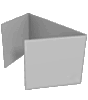 Speisekarte, gefalzt auf Quadrat 14,8 cm x 14,8 cm, 6-seiter (2-bruch Fensterfalz)