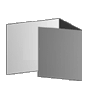 Speisekarte, gefalzt auf Quadrat 14,8 cm x 14,8 cm, 6-seiter (Wickelfalz)