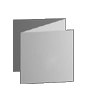 Speisekarte, gefalzt auf Quadrat 14,8 cm x 14,8 cm, 6-seiter (Zickzackfalz)